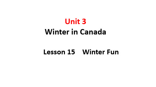 冀教版六年级上册英语Lesson15 Winter Fun