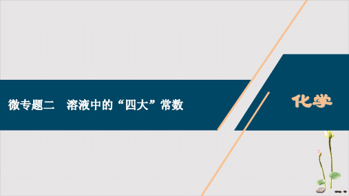 高考化学二轮复习电解质溶液微 溶液中的“四大”常数课件