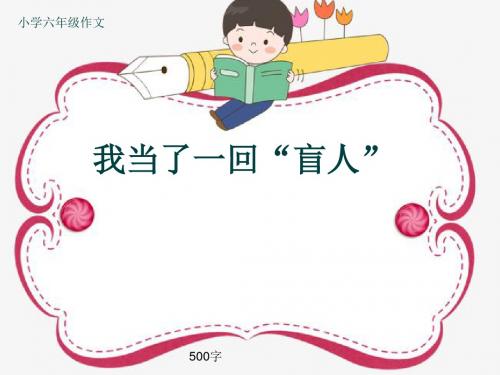 小学六年级作文《我当了一回“盲人”》500字