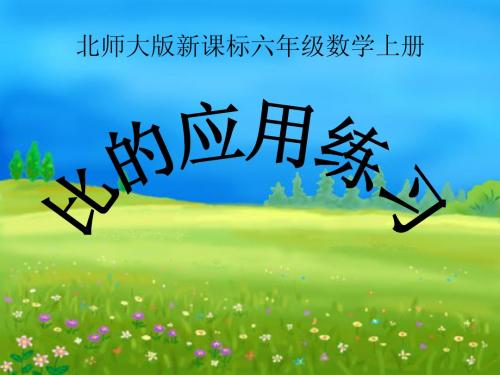 北师大版数学六年级《比的应用练习》PPT课件