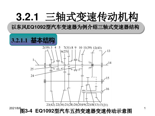 捷达五档手动变速器动力传递路线