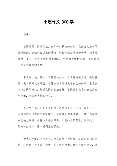 小溪作文300字