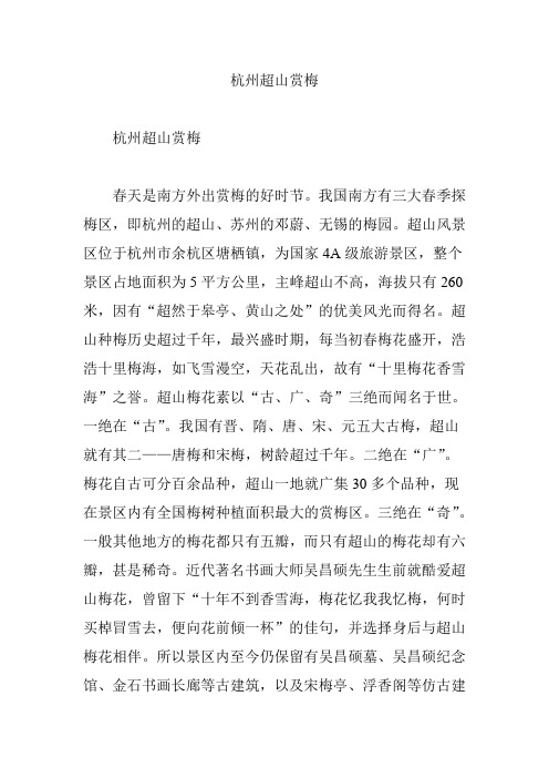 杭州超山赏梅
