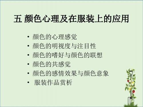 五色彩心理及在服装上的应用