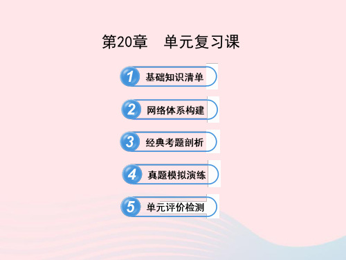 2020春八年级数学下册 第20章平行四边形的判定单元复习习题课件 华东师大版