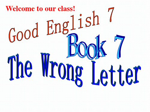 八年级英语      典范英语7 The Wrong Letter 3