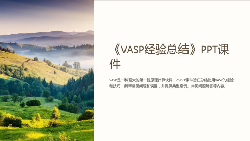 《vasp经验总结》课件