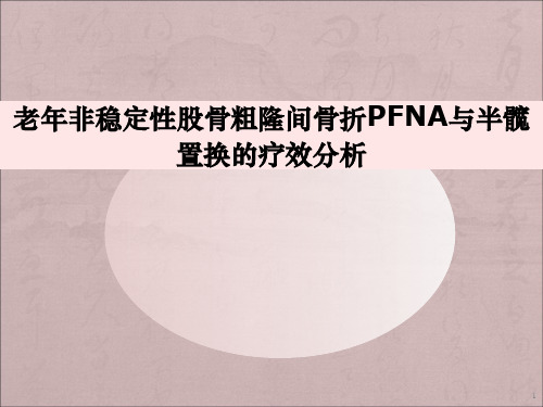 股骨粗隆间骨折治疗分析ppt课件