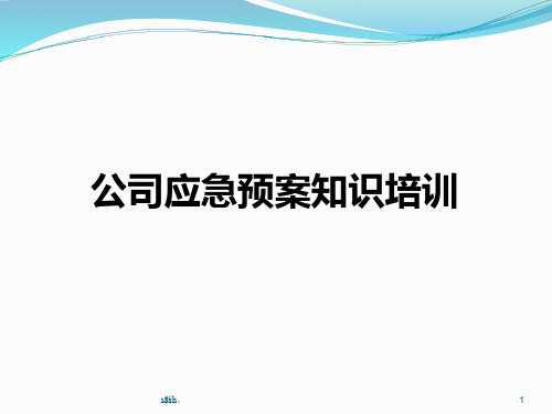 (方案)公司应急预案知识培训(共112页).ppt