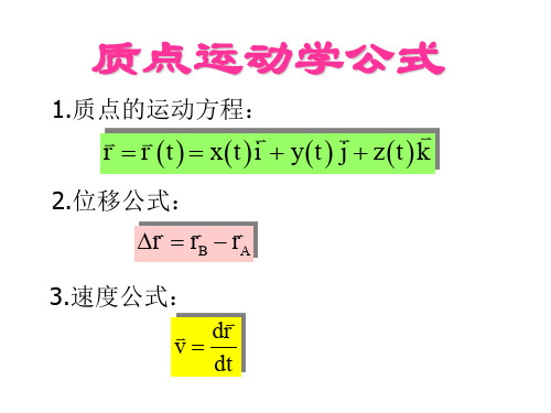 质点运动学习题课