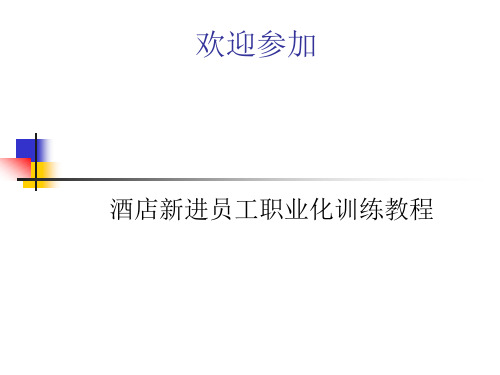 2020年某酒店新进员工职业化培训教程参照模板