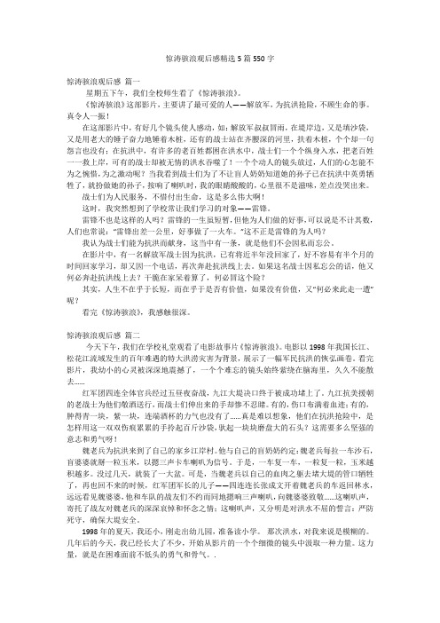 惊涛骇浪观后感精选5篇550字