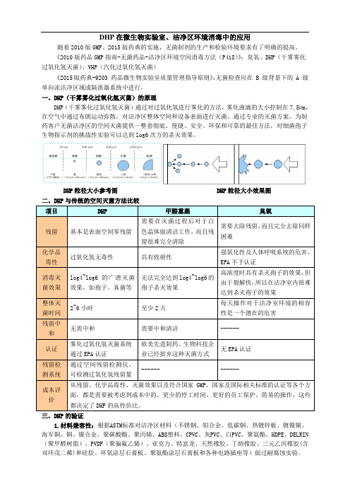 DHP在B+A洁净区和微生物实验室的应用