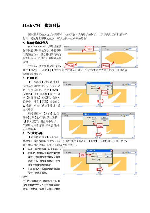 Flash CS4  修改形状