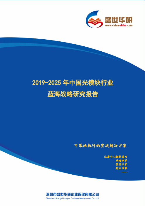 【完整版】2019-2025年中国光模块行业蓝海市场战略研究报告