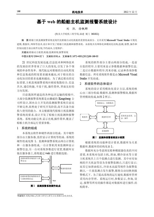基于web的船舶主机监测报警系统设计