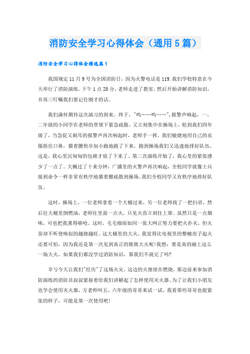 消防安全学习心得体会(通用5篇).doc