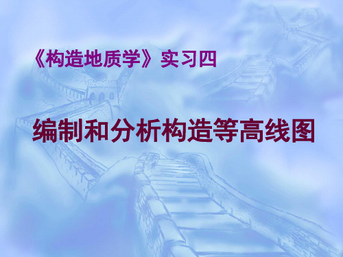 构造实习四 编制和分析构造等高线图