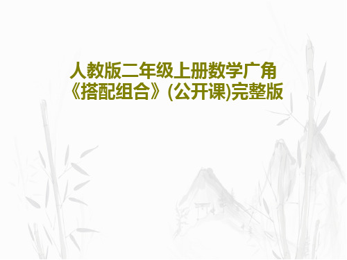 人教版二年级上册数学广角《搭配组合》(公开课)完整版PPT文档26页