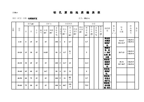 钻孔编录Microsoft Word 文档 (2)