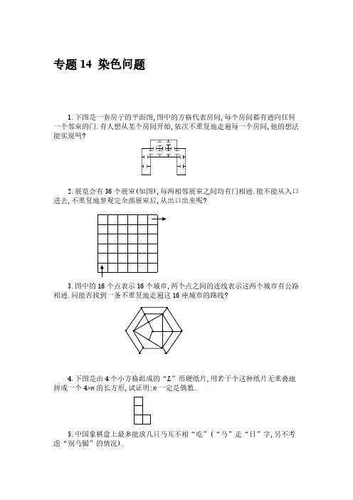 小学奥数专题15：染色问题