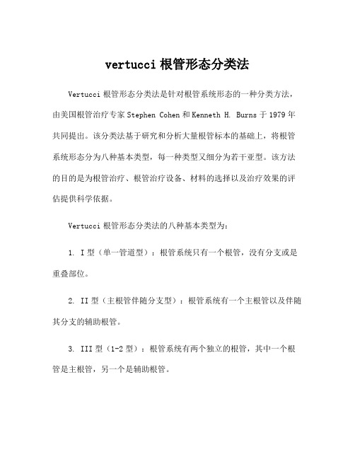 vertucci根管形态分类法