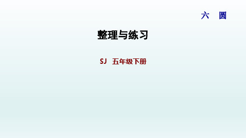 苏教版五年级数学下册 第6单元 整理与练习