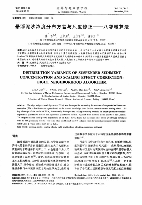 悬浮泥沙浓度分布方差与尺度修正——八邻域算法