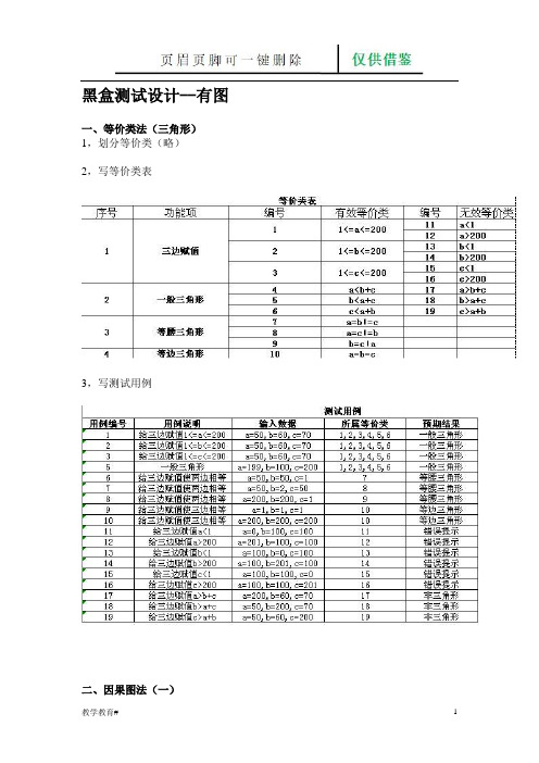 黑盒测试(教学材料)