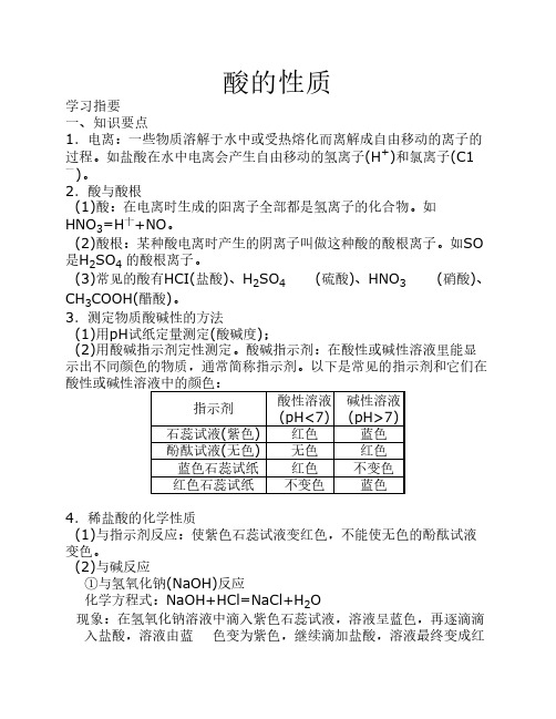 酸的性质