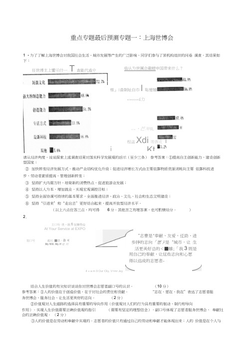 2010年高考政治重点专题最后预测(内部资料)(1)