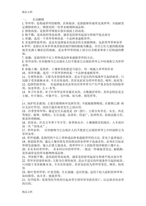 草坪名词解释电子教案