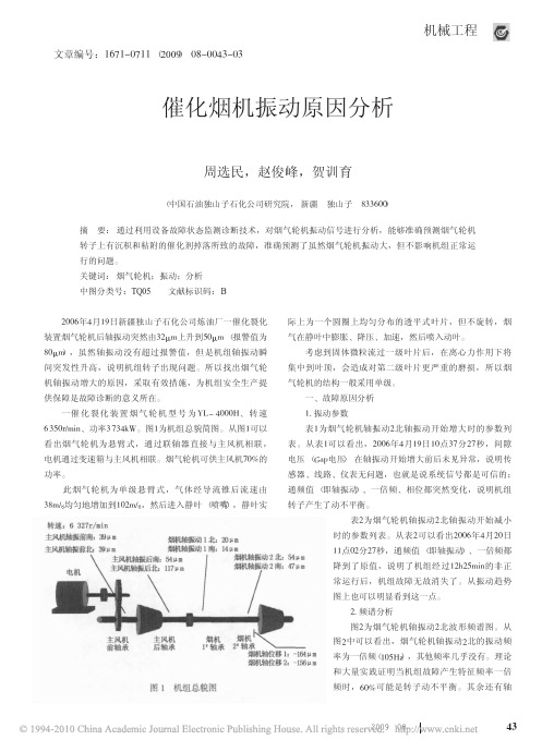 催化烟机振动原因分析