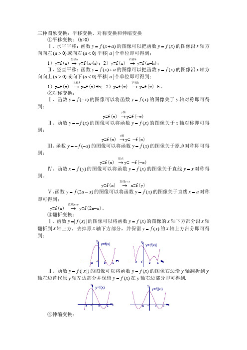 三种图象变换：平移变换、对称变换和伸缩变换