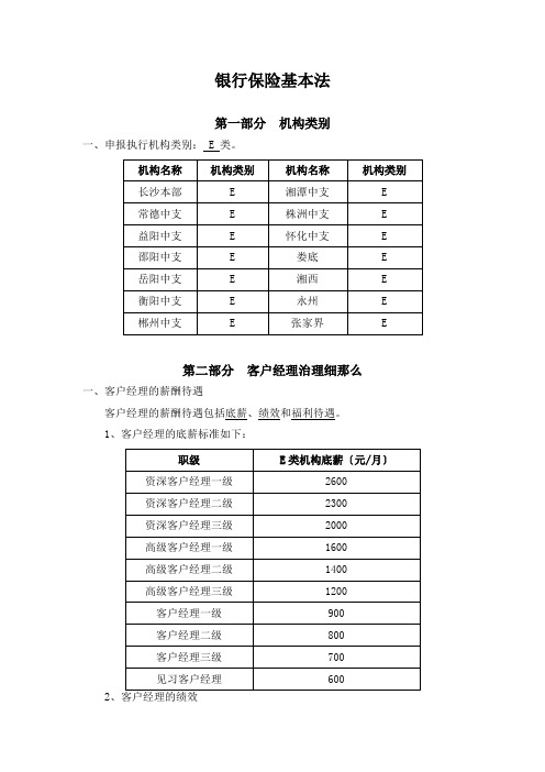 银行保险基本法