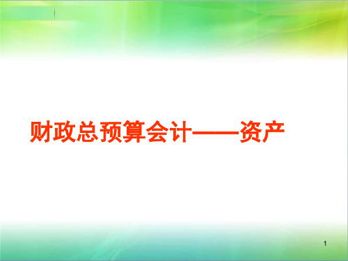 总预算会计资产复习(含练习题答案)资料