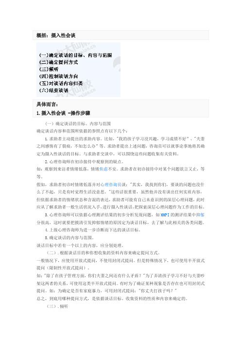 摄入性会谈