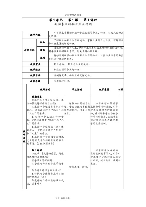 《职业生涯规划》教学案(全)