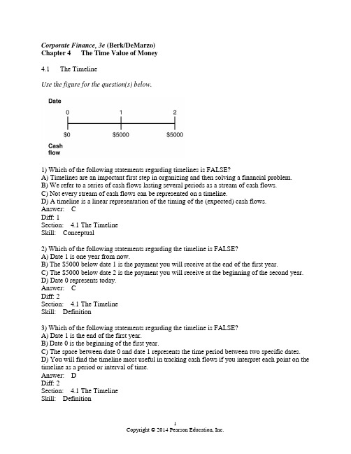 Corporate Finance - Berk DeMarzo- Test Bank Chapter 4