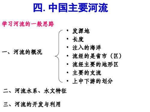 中国主要河流--主要河流