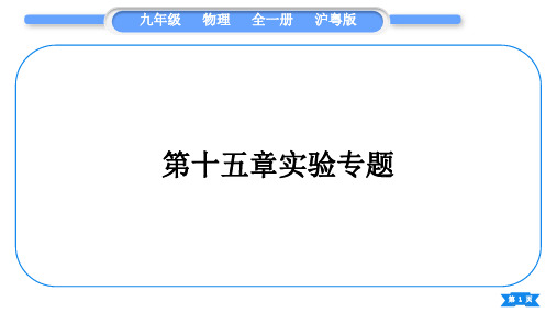 粤沪版九年级物理第十五章电能与电功率章实验专题习题课件