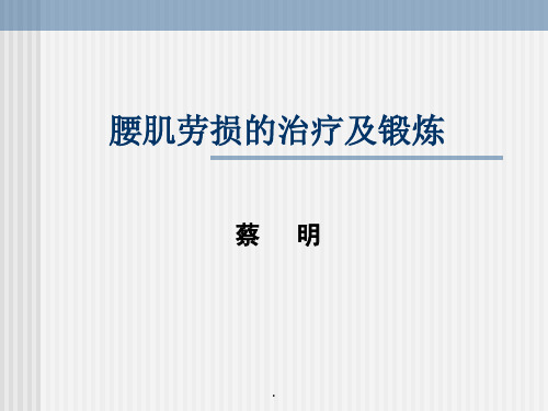 慢性腰肌劳损的治疗及锻炼ppt幻灯片