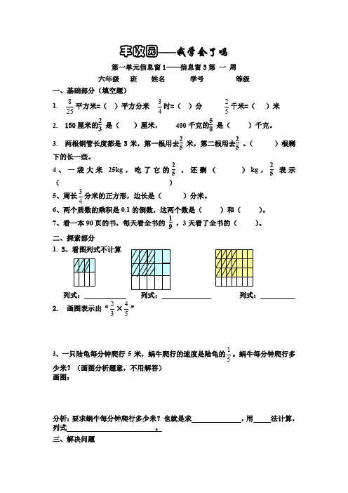 六周周清1