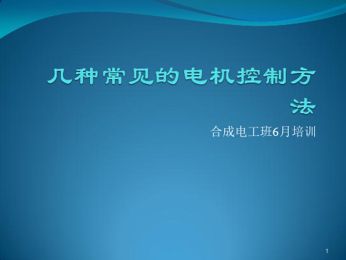 几种常见的电机控制方法ppt课件