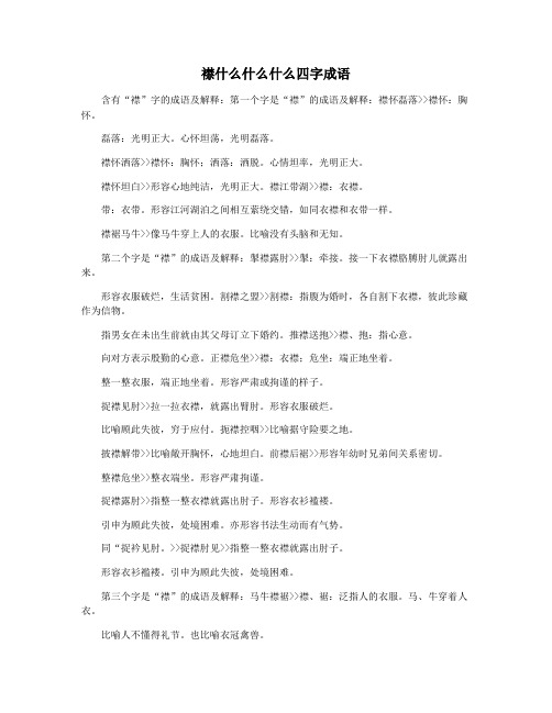 襟什么什么什么四字成语