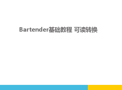 Bartender基础教程 可读转换