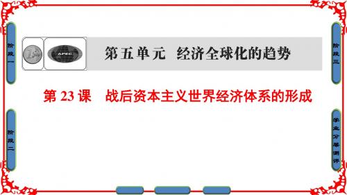 高中历史岳麓版必修二课件：第5单元 第23课 战后资本主义世界经济体系的形成