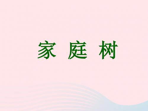 三年级品德与社会上册《我的家庭》课件1辽师大版