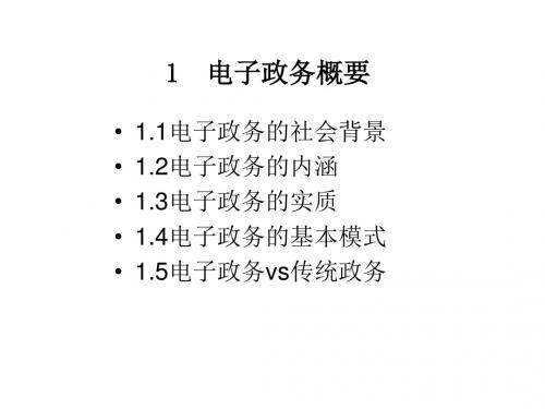 电子政务概要PPT(共 55张)