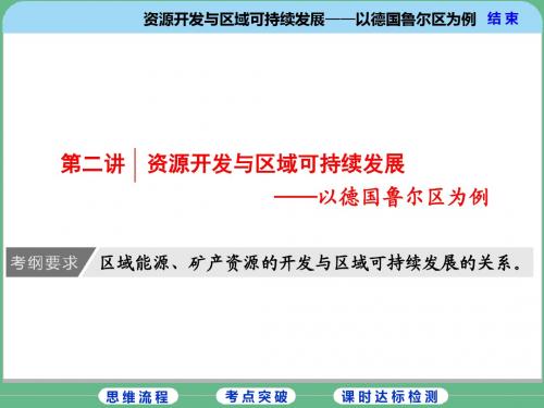 第二讲  资源开发与区域可持续发展——以德国鲁尔区为例